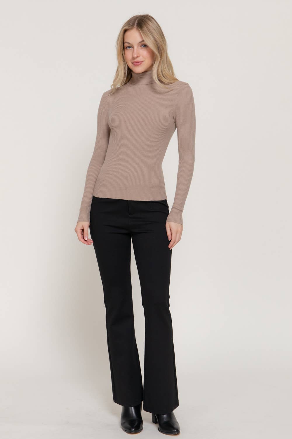 Long Sleeve Ribbed Turtle Neck