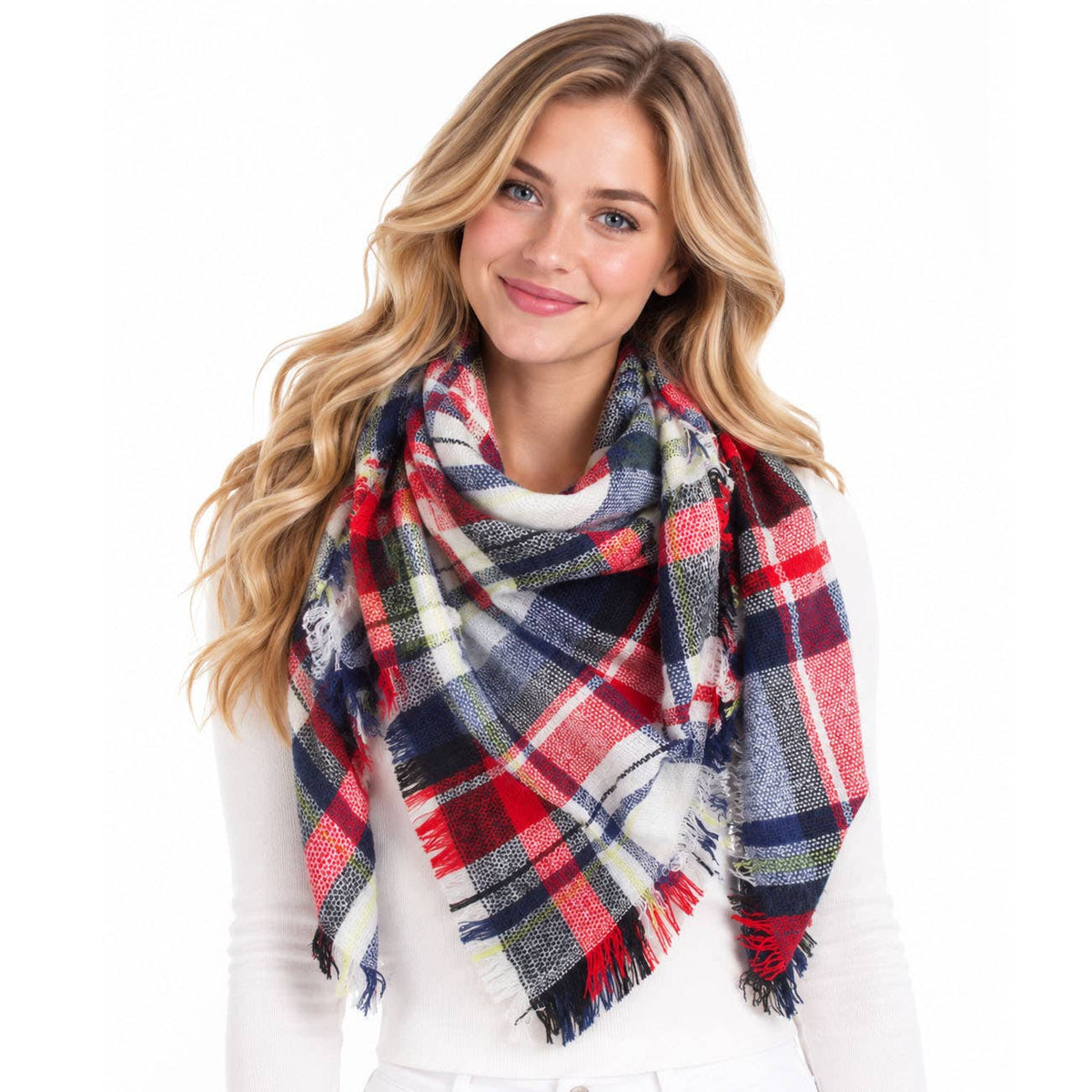 Plaid Blanket Scarf