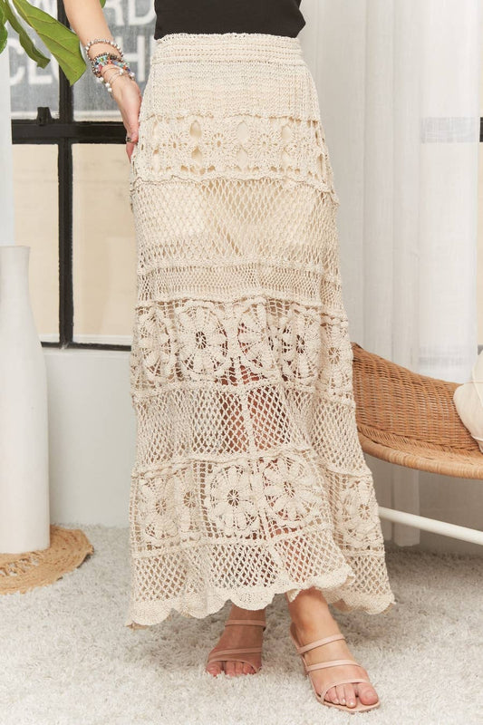 Crochet Lace Maxi Skirt