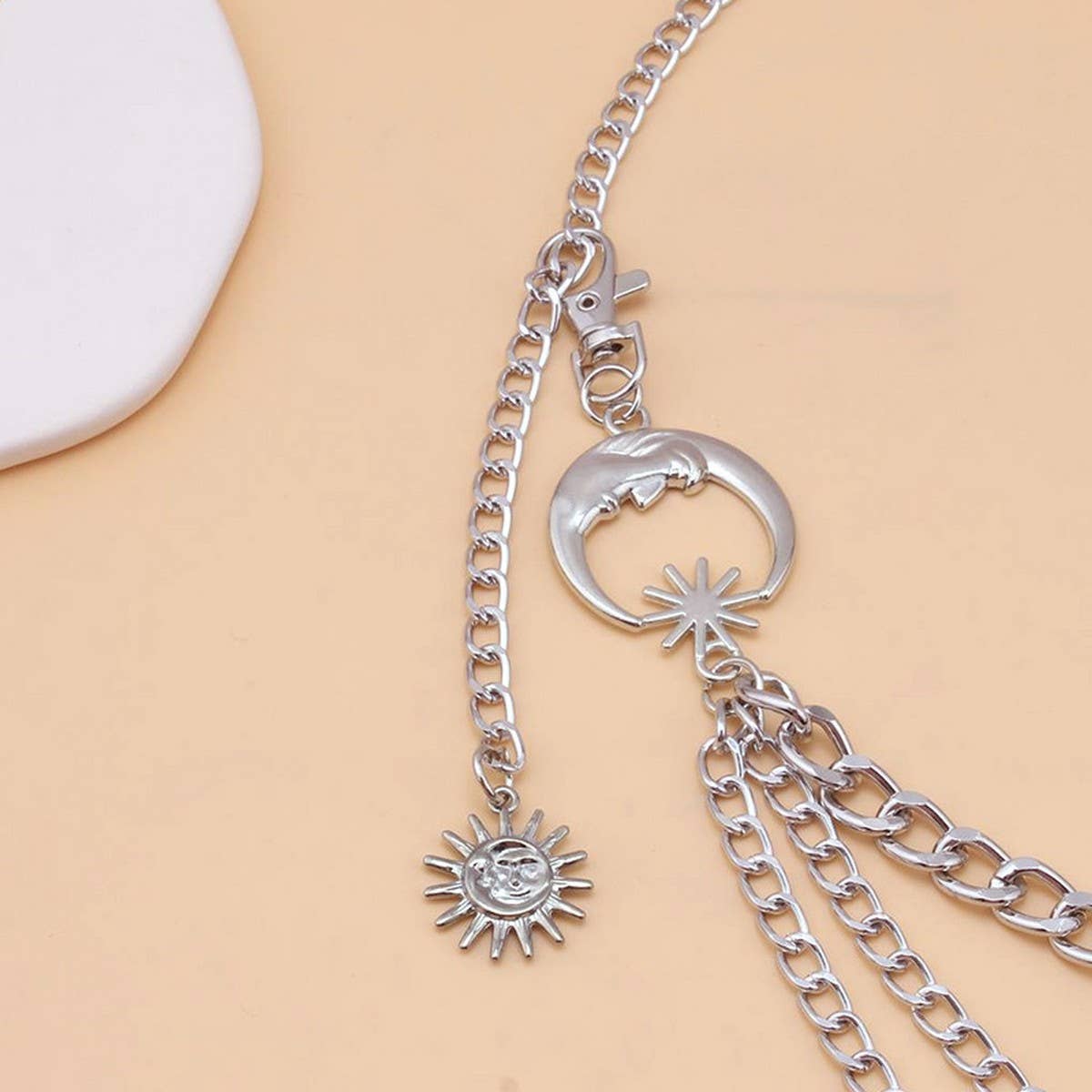 Layered Chain Moon Belt