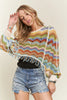 Batwing Crochet Pullover