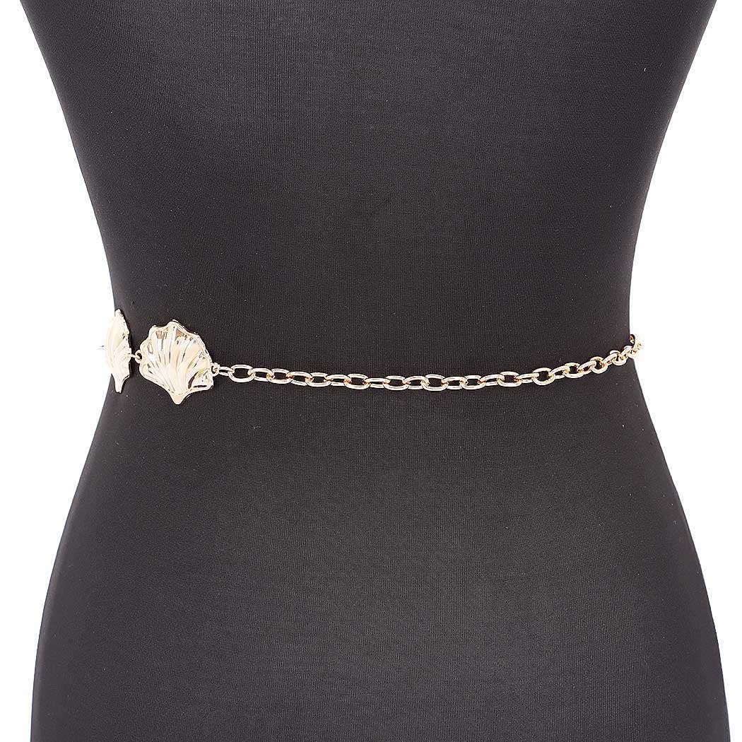 Gold Shell Chain Belt
