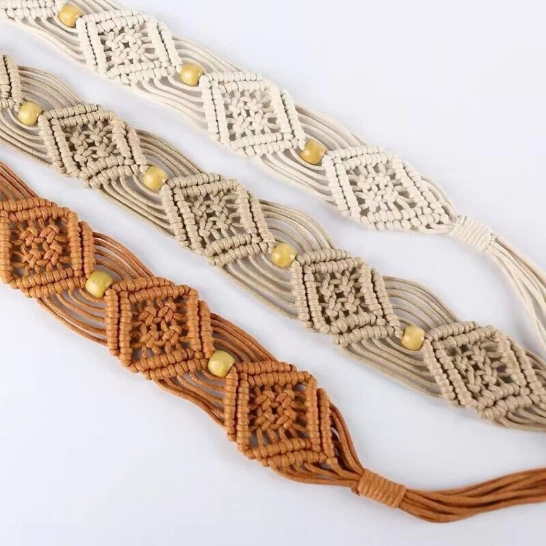 Hollow Knitted Tassel Belt