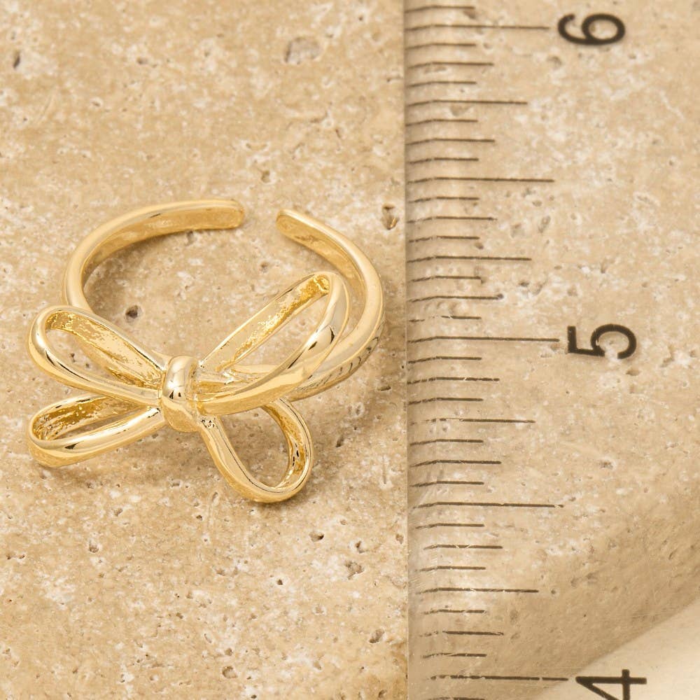 Ribbon Bow Open Band Ring