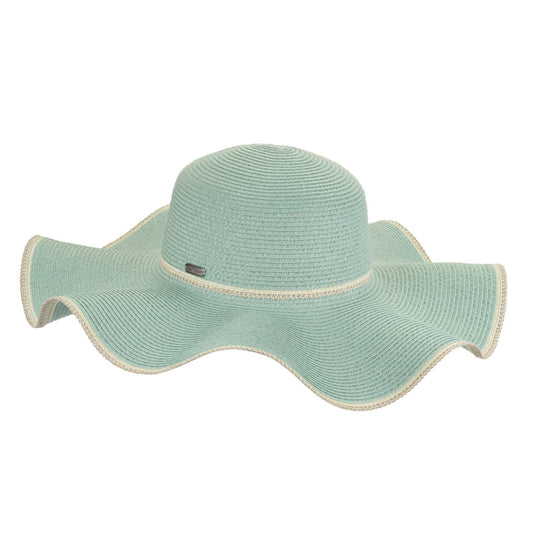 Wavy Paper Braid Floppy Hat