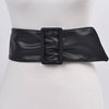 Wide Faux Leather Belt