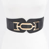 Chunky Metal Oval Buckle Elastic Belt