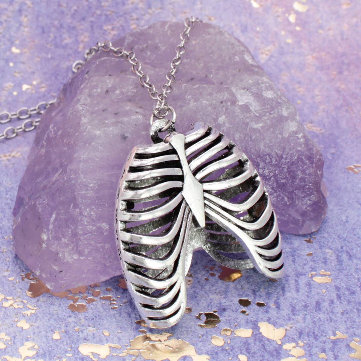 Silver Ribcage Necklace