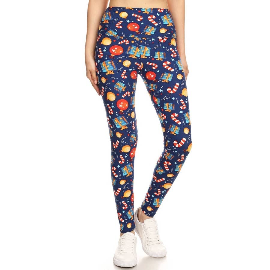 5" Yoga Band Buttery Soft Holiday Leggings