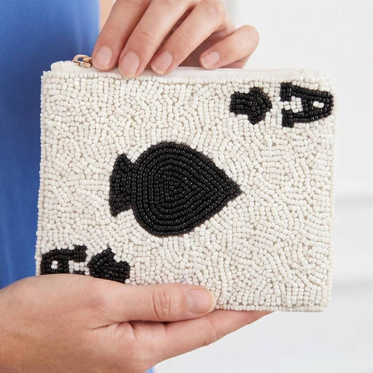 Ace Seed Beaded Coin Purse