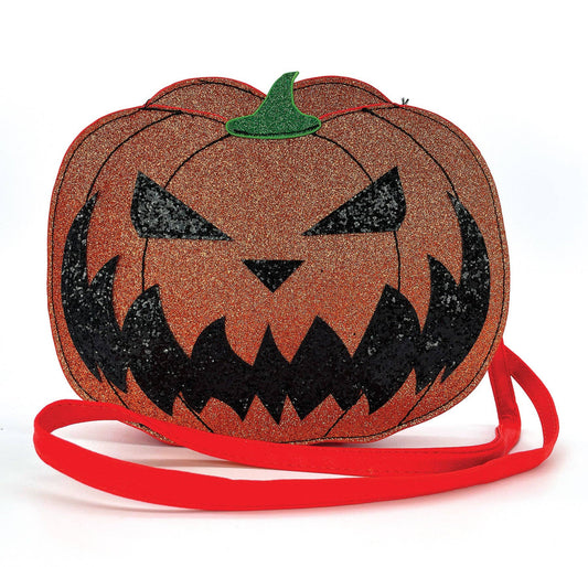 Two Faced Jack O Lantern Crossbody Bag in Vinyl Material