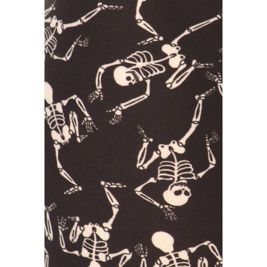 Dancing Skeleton Print Leggings