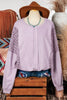 Lilac Knit Sleeved Sweatshirt