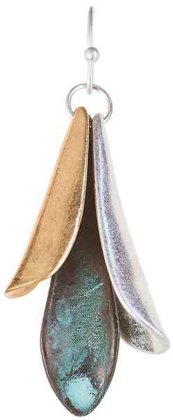 Patina Mix Petal Earrings