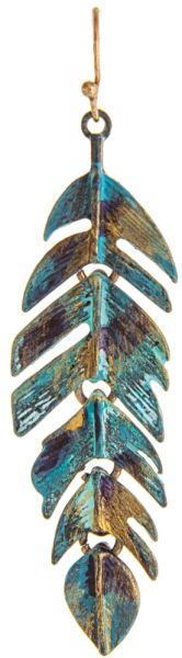 Patina Feather Earring