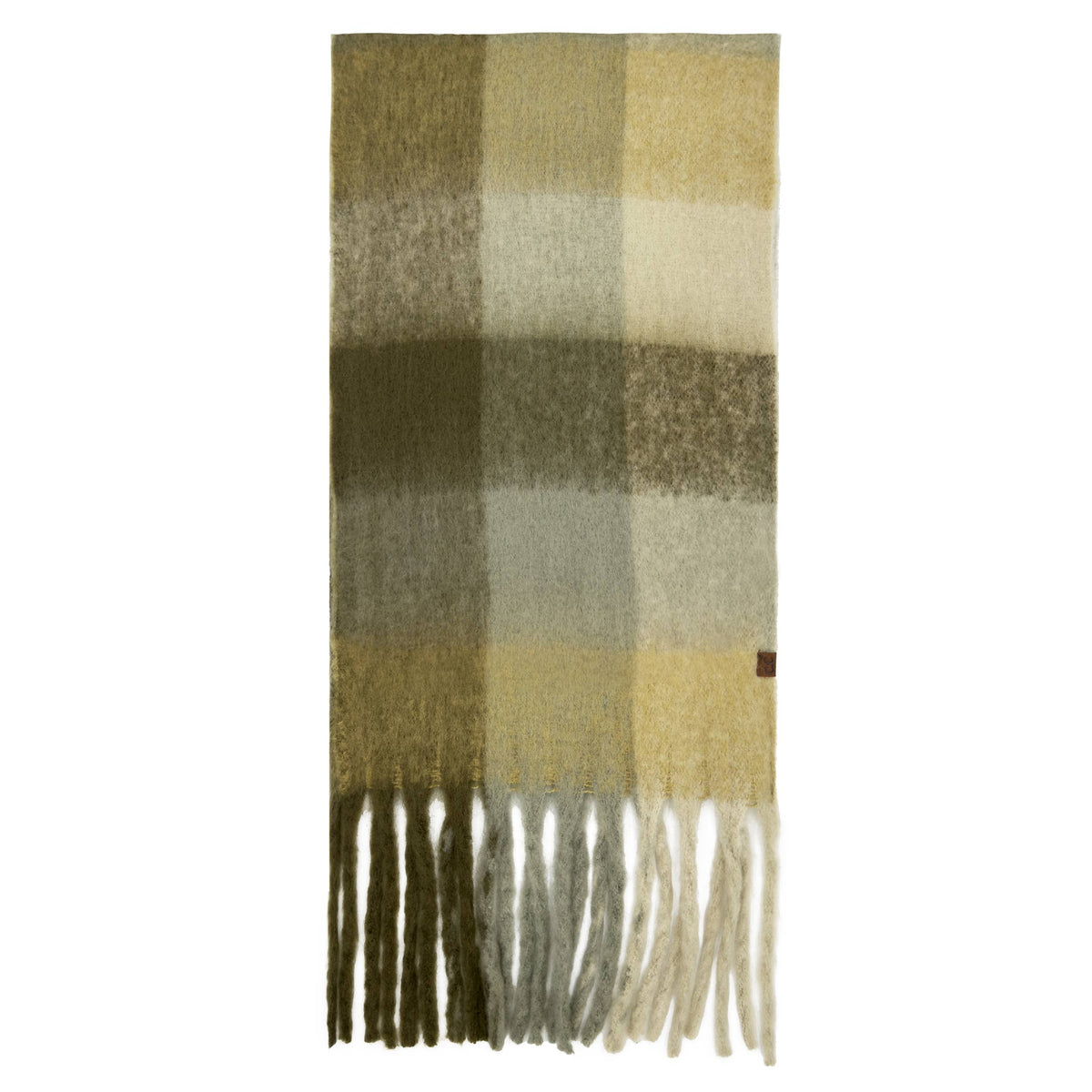 C.C Color Block Plaid Checkered Scarf