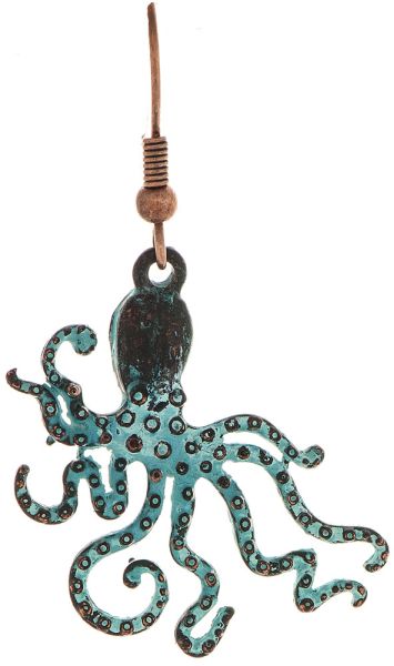 Patina Crazy Legs Octopus Earring