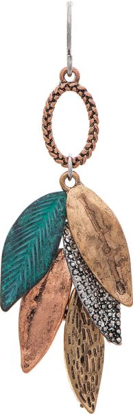 Patina Leaf Dangle Earring
