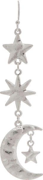 Silver Celestial Drop Earring