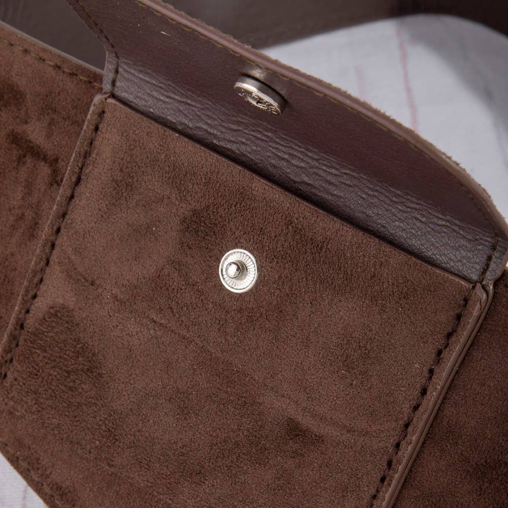 Vegan Leather Front Snap Pocket Belt