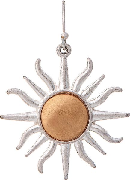 Two Tone Blazing Sun Earring