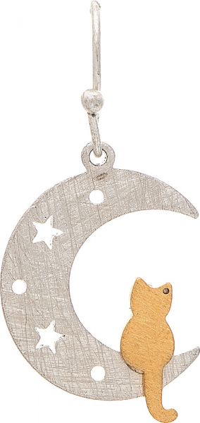 Cat In Moon Earrings