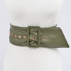 Wide Faux Leather Belt