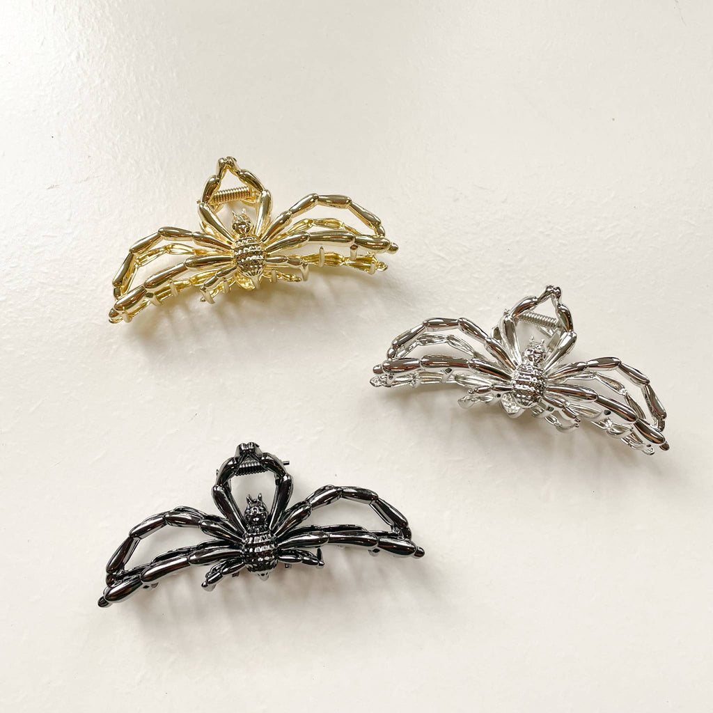 Spooky Spider Metal Claw Clip