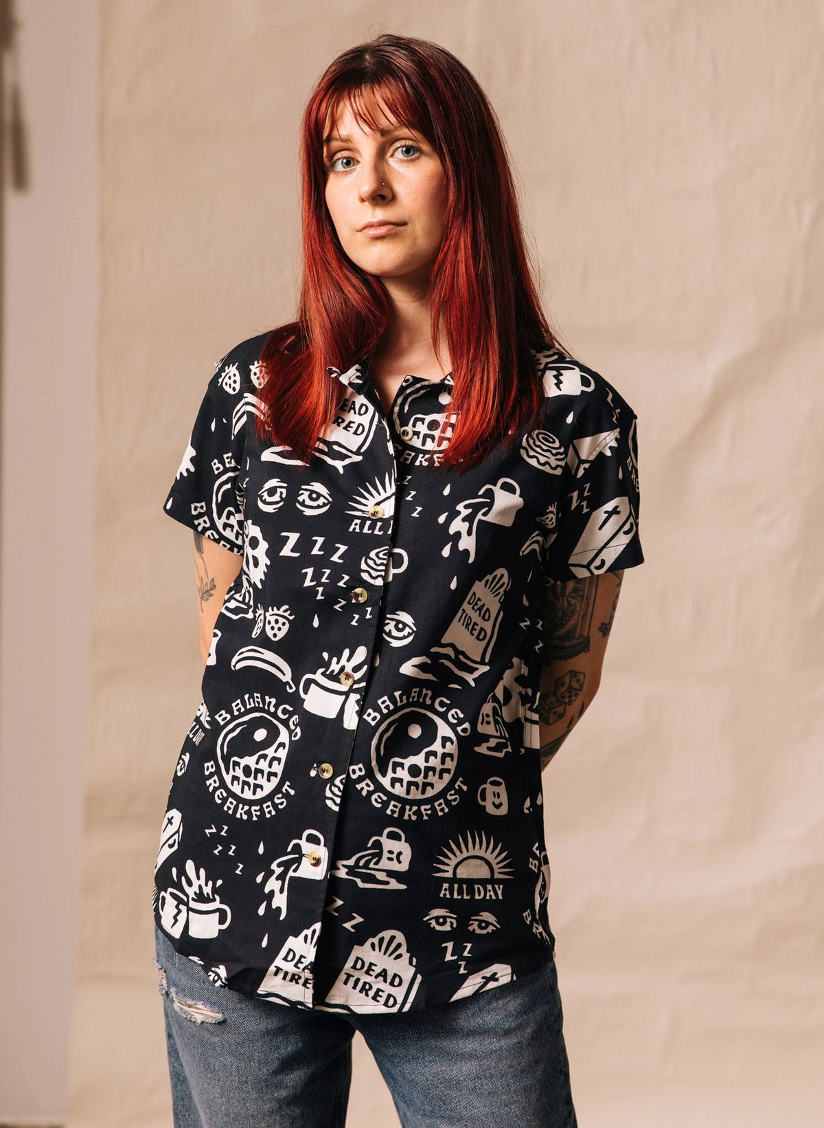 Dead Tired Women's Button-Down Shirt