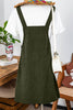 Olive Corduroy Overall Dress