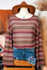 Long Sleeve Striped Fall Top