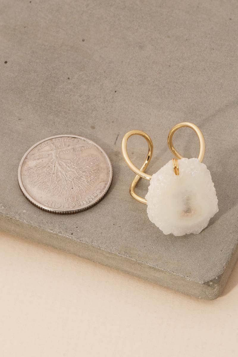 Natural Freeform Druzy Stone Ring