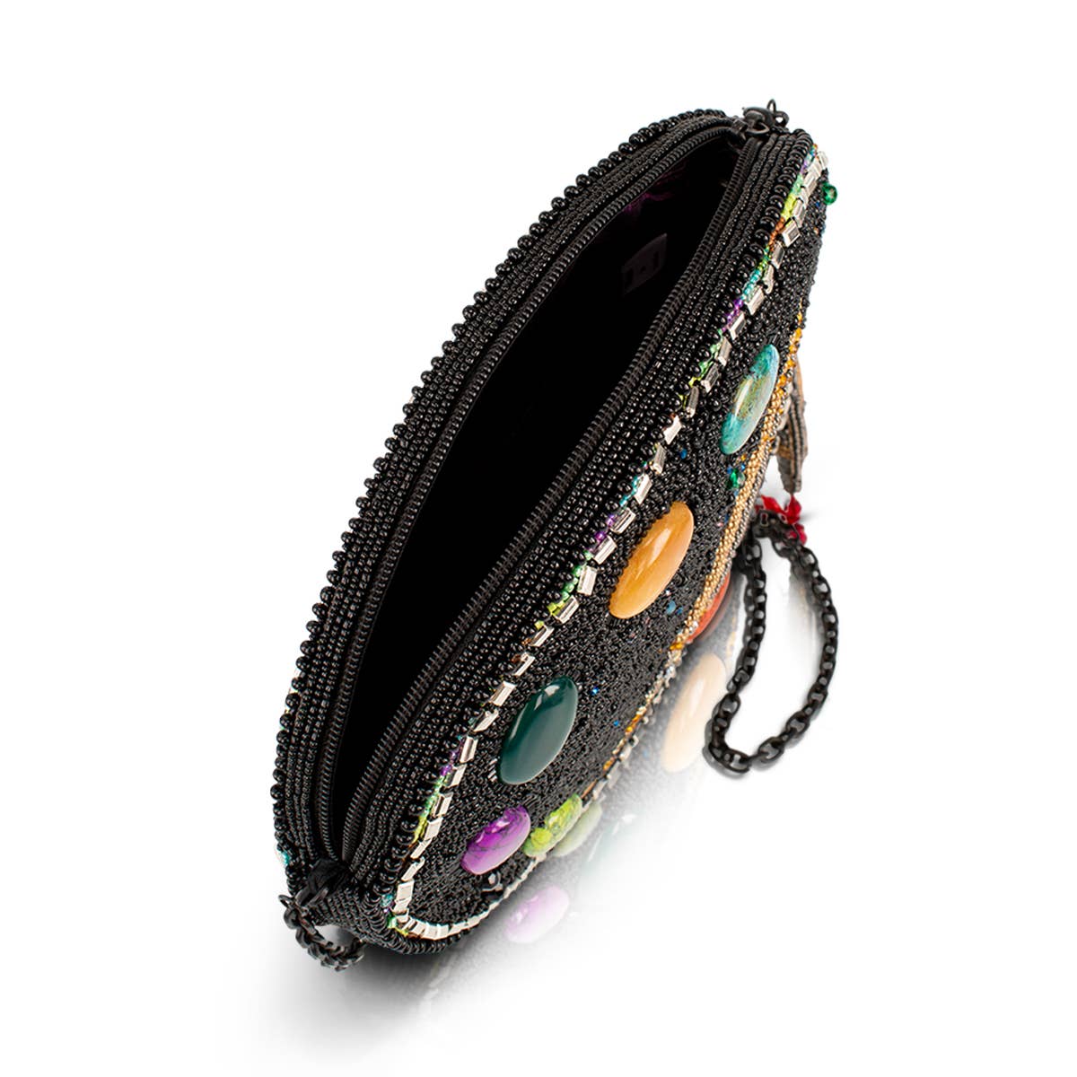 Brushstrokes Palette Gem Beaded Crossbody Handbag