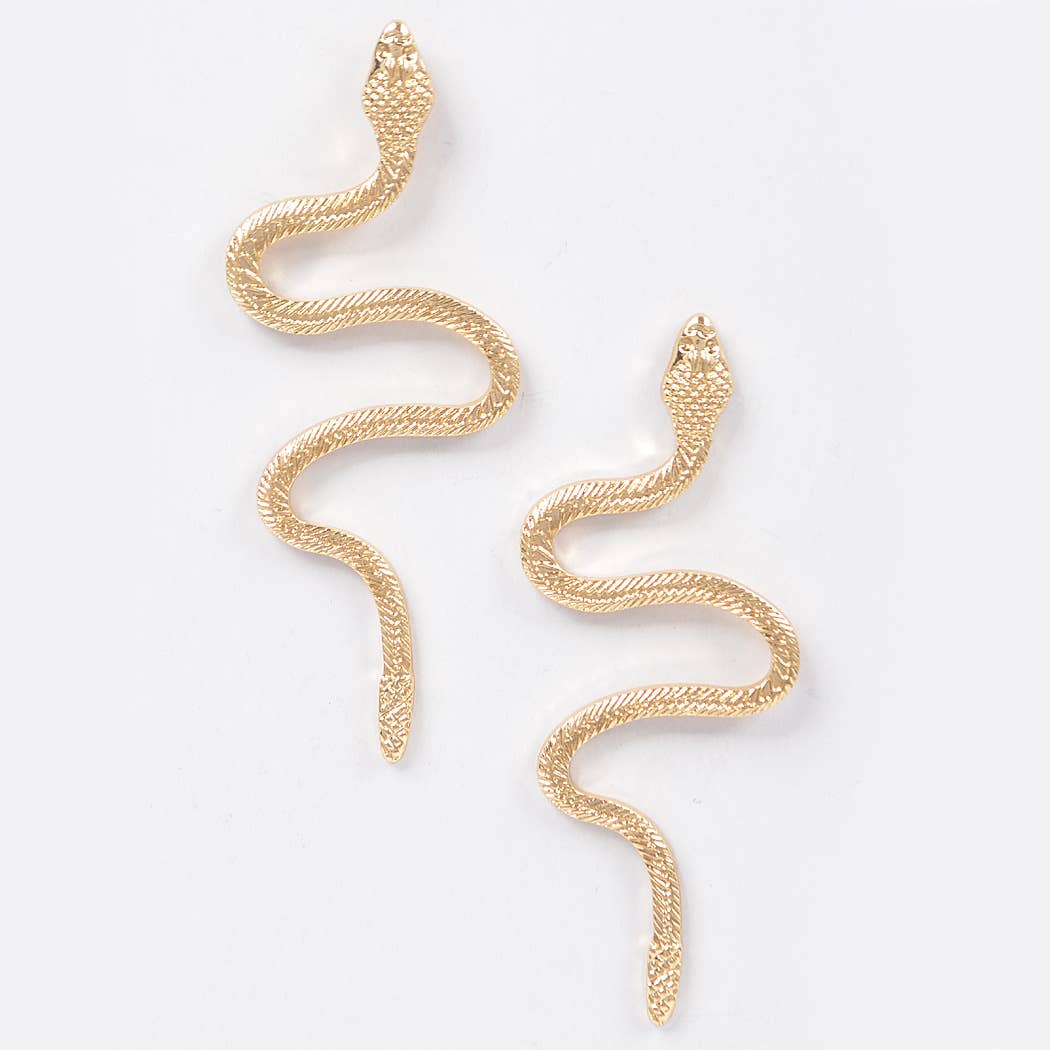 Gold Snake Earrings