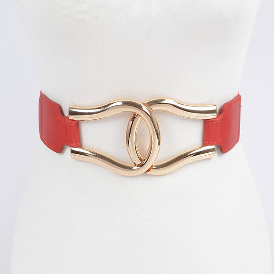 Large Buckle Elastic Belt