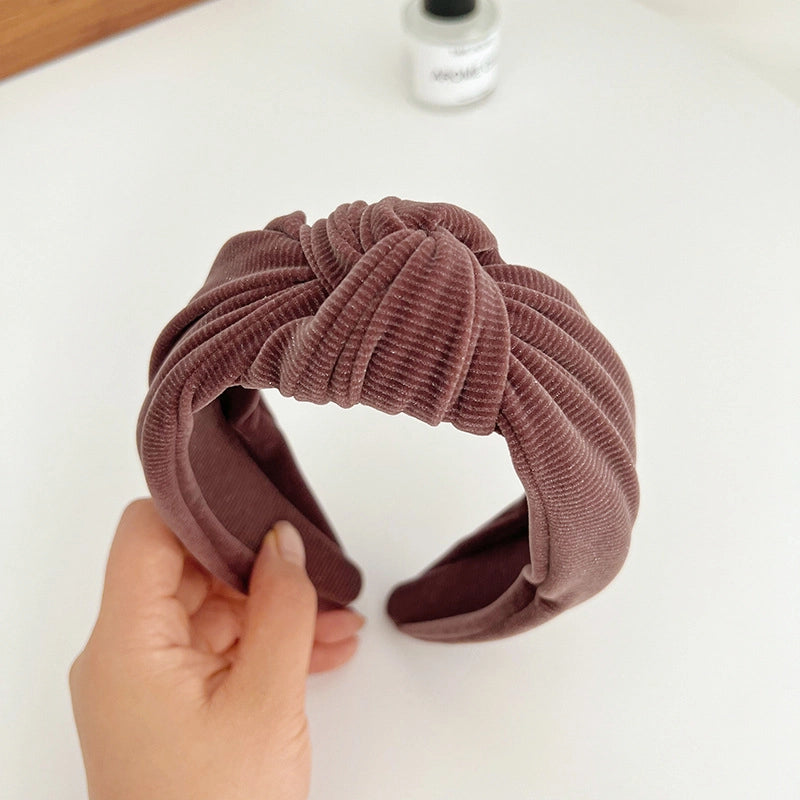 Corduroy Wide Knot Headband