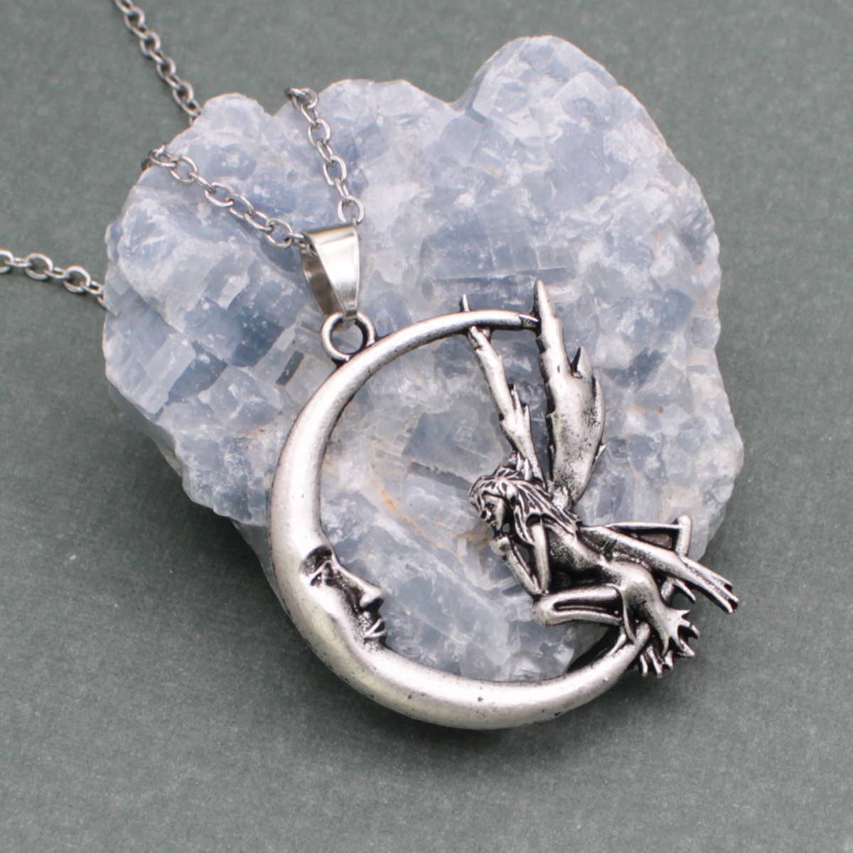 Lunar Fantasy Fairy Moon Necklace