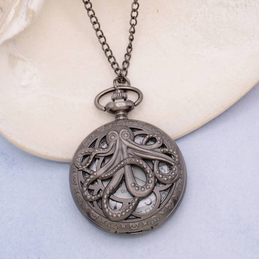 Tentacle Time Octopus Pocket Watch Necklace
