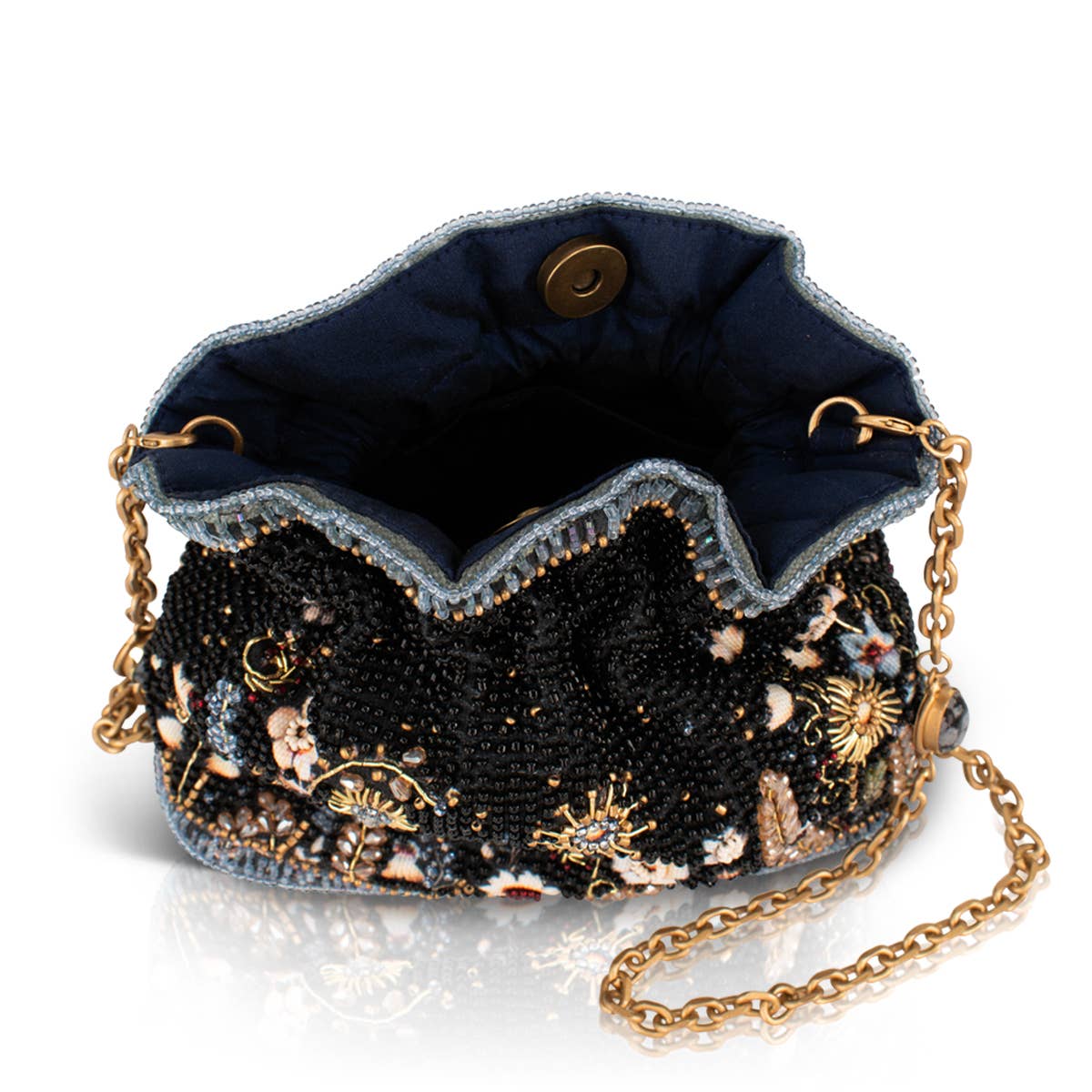 Le Jardin Beaded Floral Bucket Bag