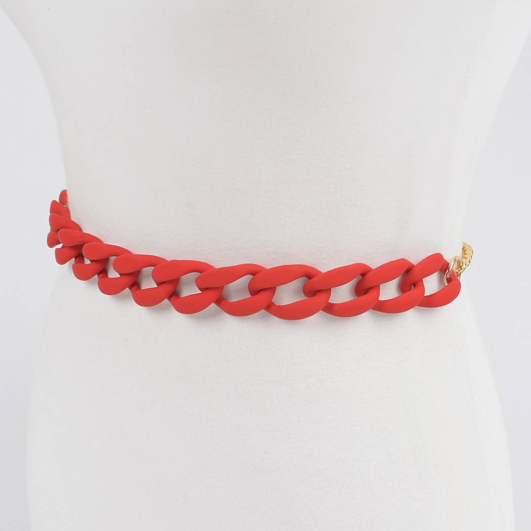 Vivid Matte Chain Belt