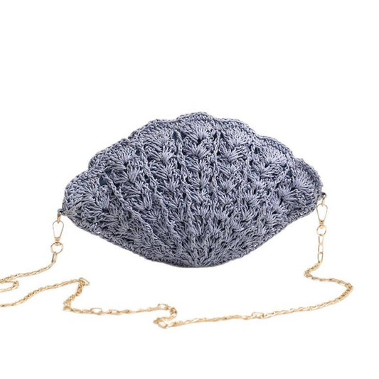 Shell Shaped Crochet Crossbody Bag