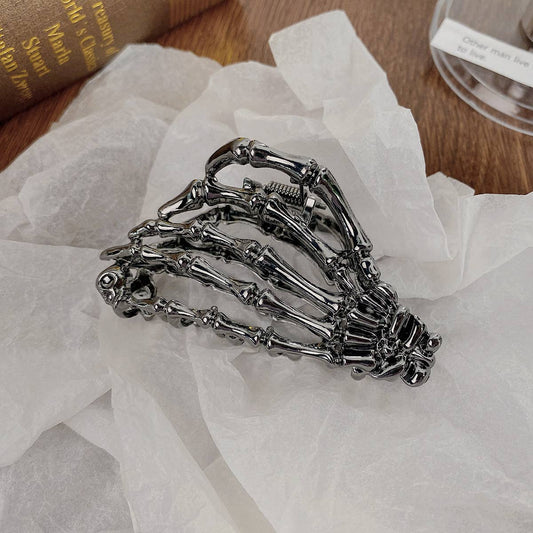 Metal Skeleton Hand Claw Clip
