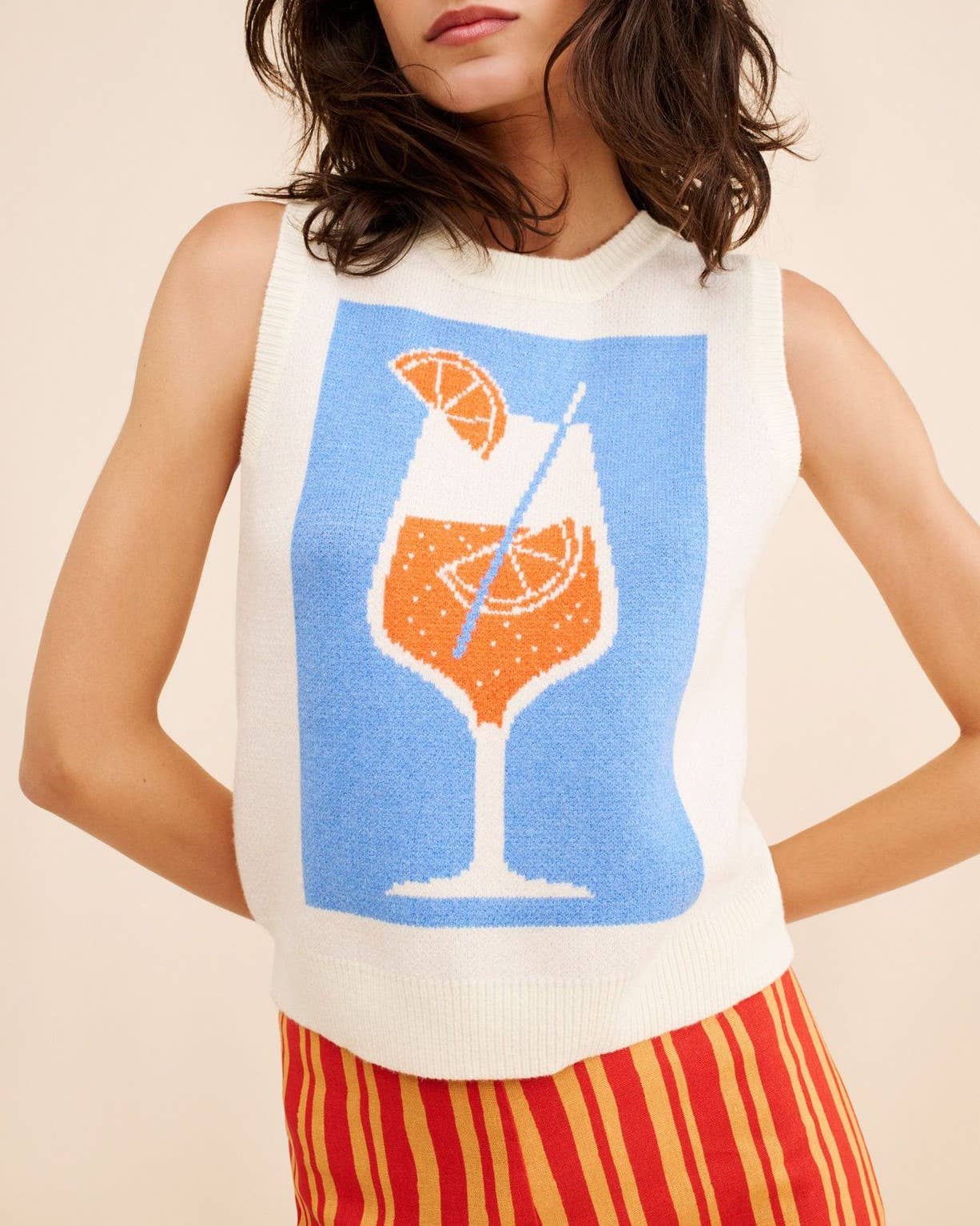 Y2k Summer Vibe Juice Sweater Vest