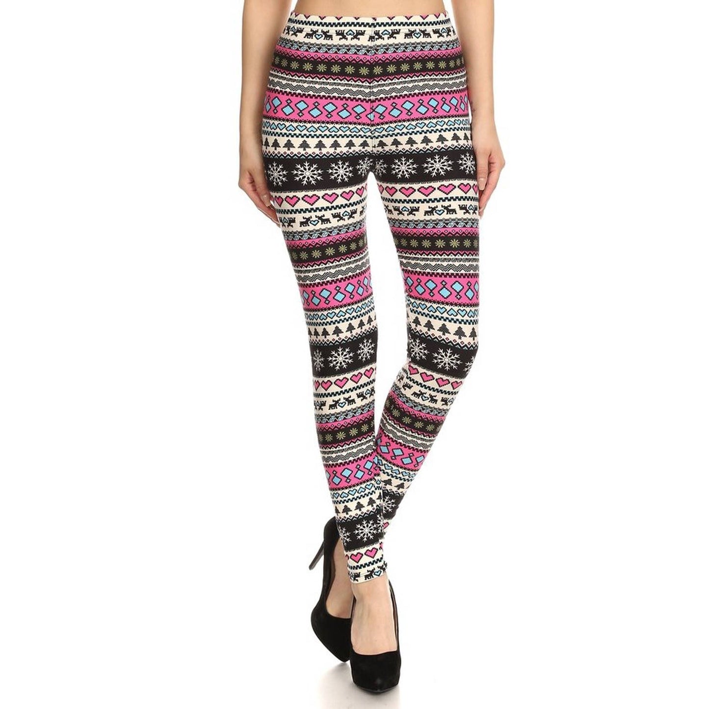 Colorful Winter Print Leggings