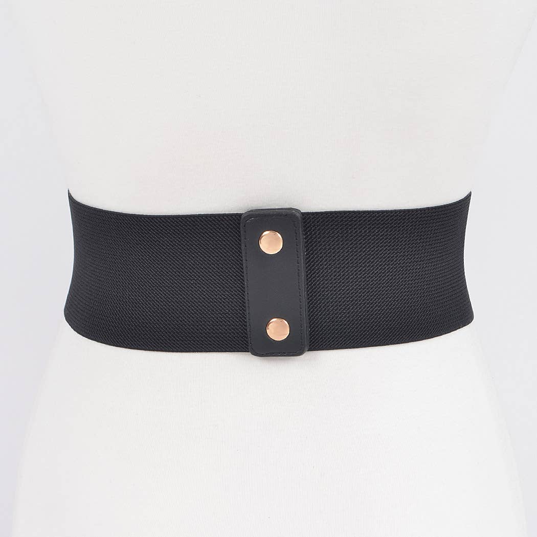 Faux Leather Elastic Belt
