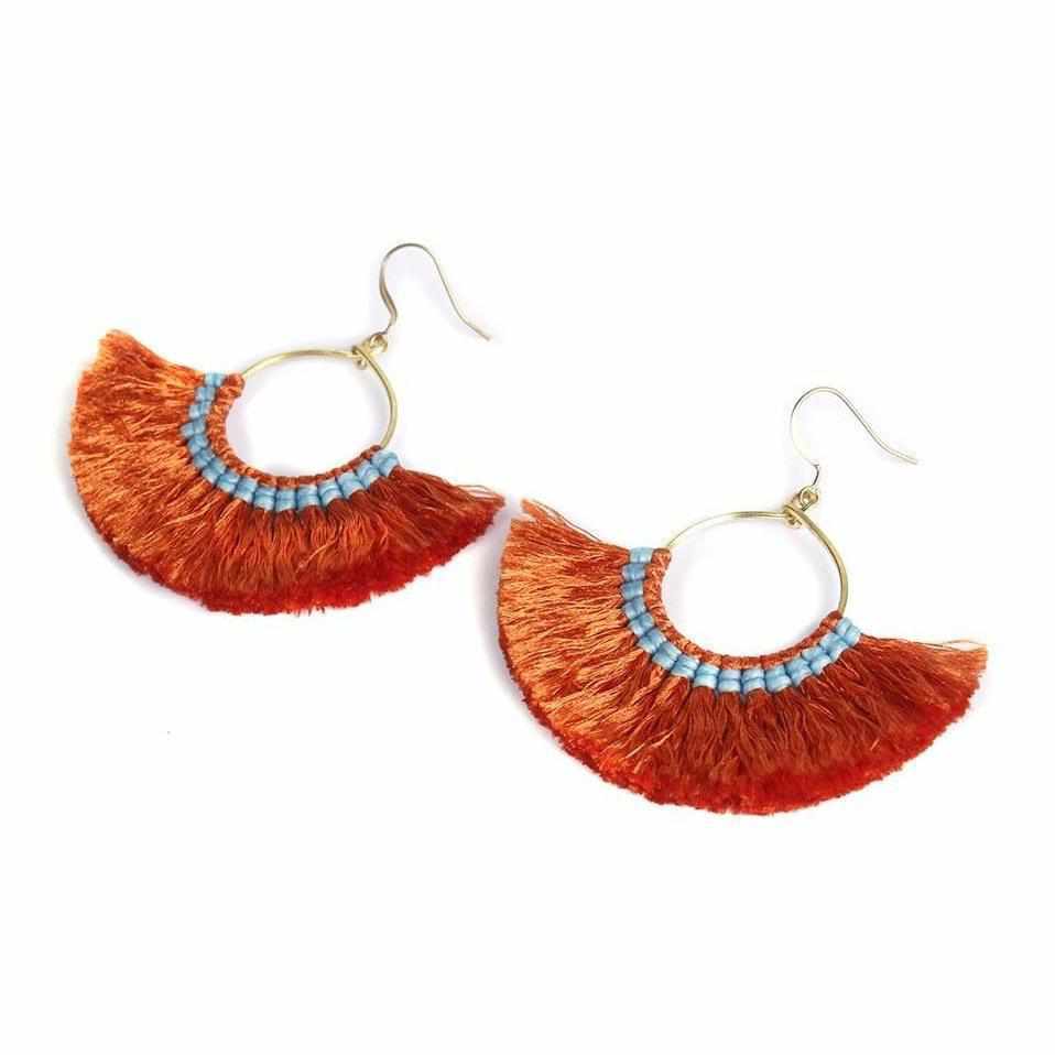 Half Moon Tassel Earrings