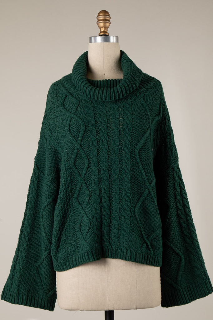 Braided Cable Knit Sweater