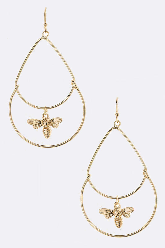 Bee Drop Earrings