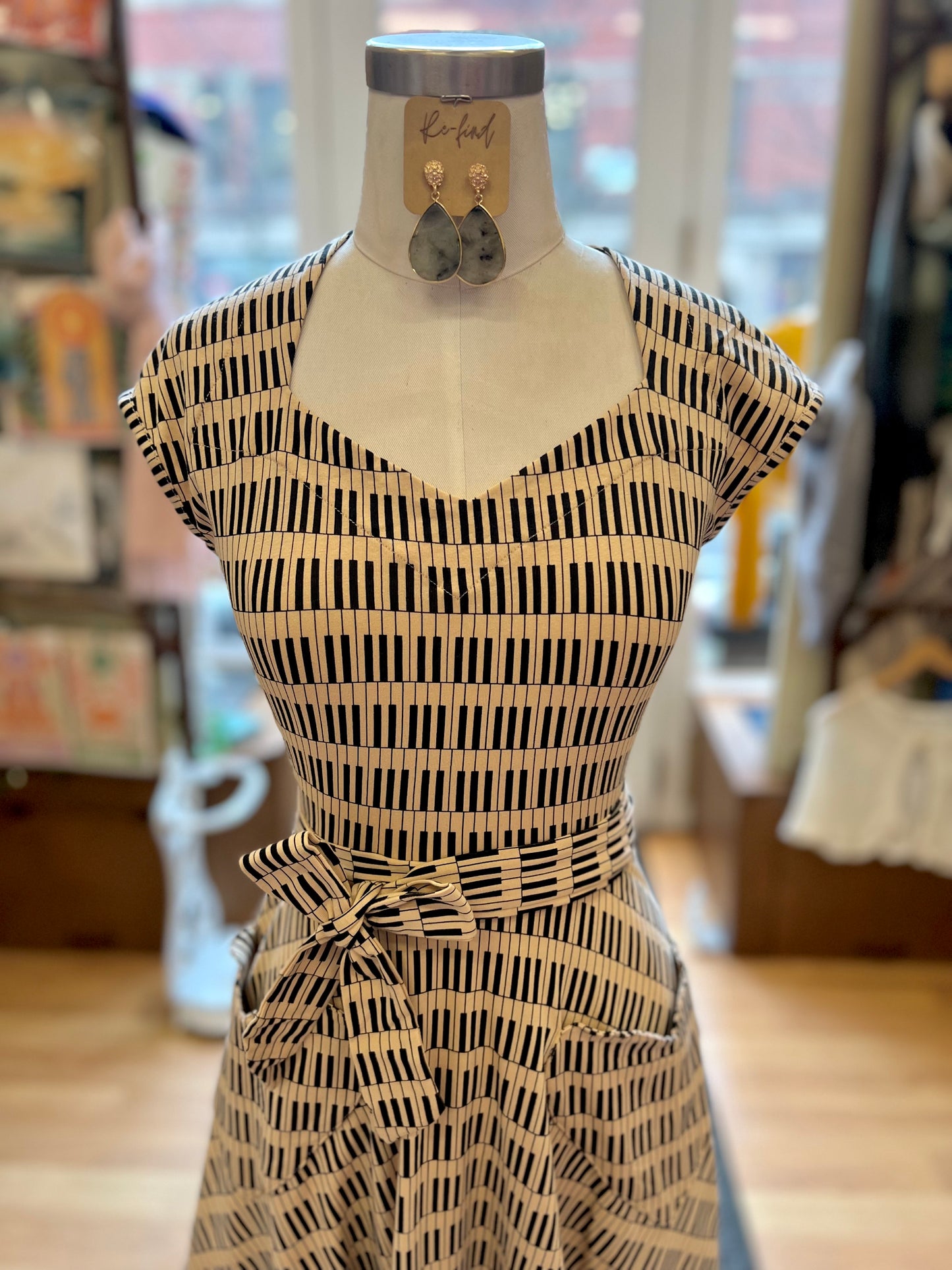 Effie's Heart Heady Dress in Piano Print