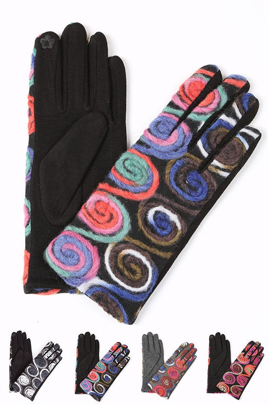 Swirly Touch Screen Gloves